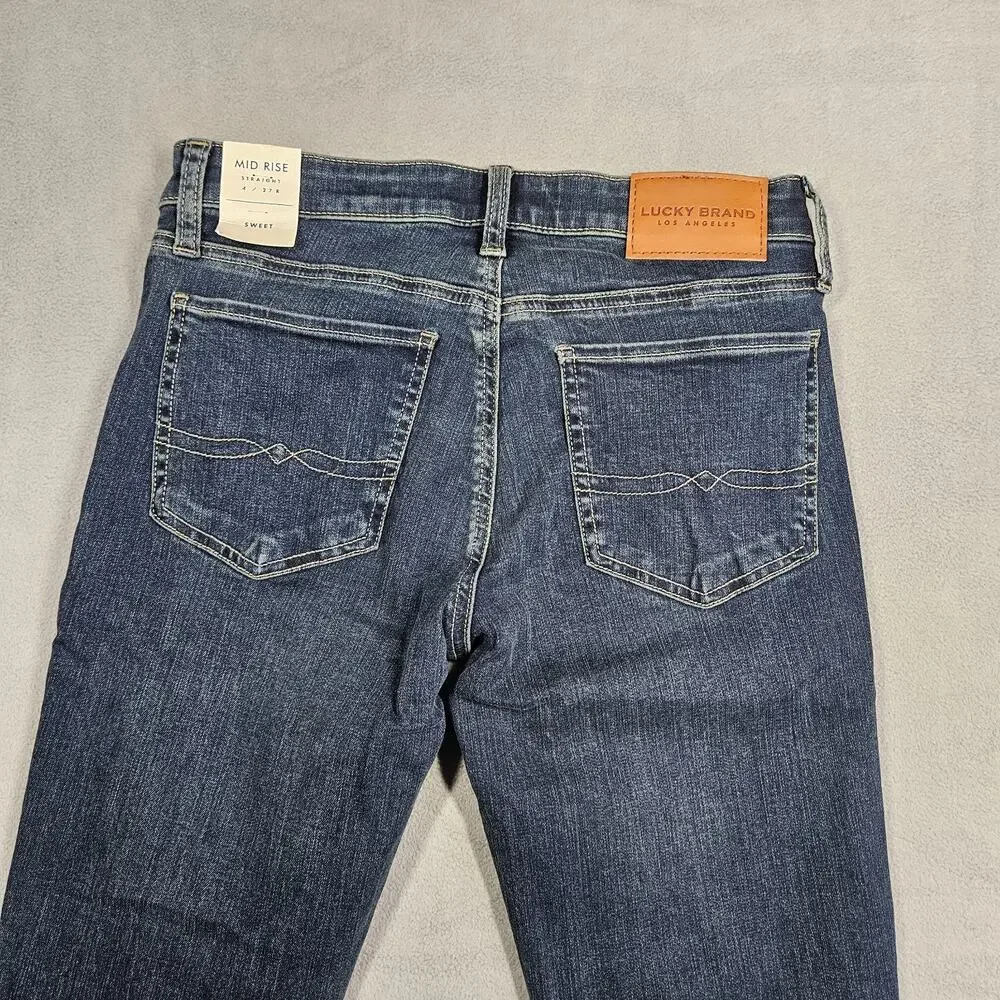 Lucky Brand Jeans Womens Size 4/27 Sweet Mid Rise‎ Straight Leg Preppy Stretch